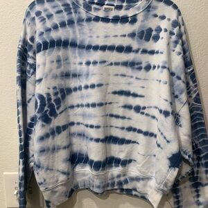 PINK Victoria's Secret Blue Tie-Dye Sweatshirt